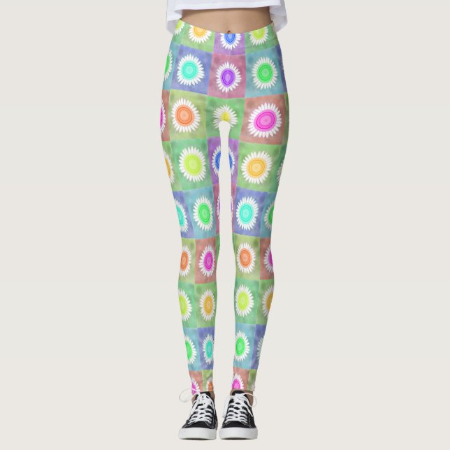 Blommar Leggings (Framsida)