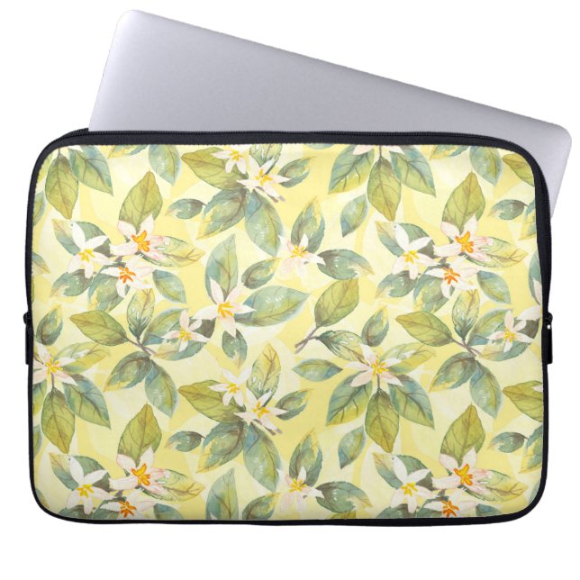 Blommar Lemon Träd-C1 Laptop sleeve (Framsidan)