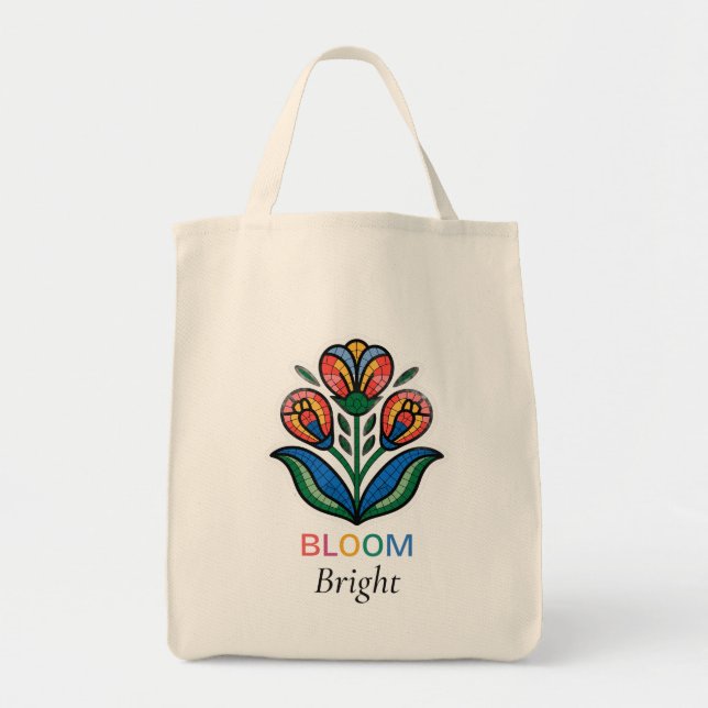 Blommar Ljus Blomma  Tygkasse (Framsidan)