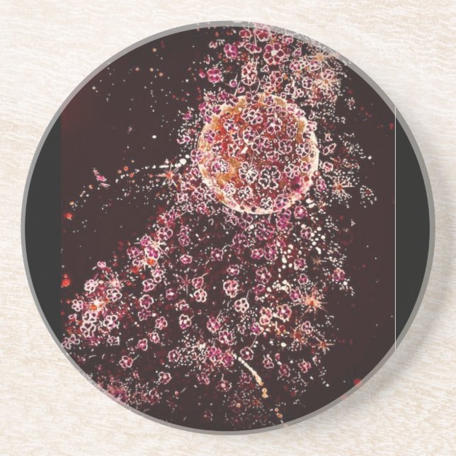 Blommar Måne Sandstone Underlägg (Framsidan)