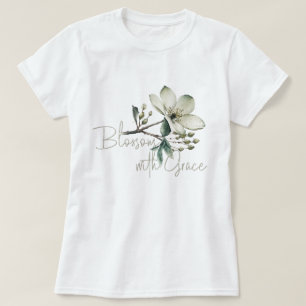 Blommar med grace inspirerande blommor t shirt