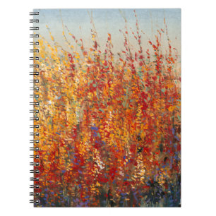 Blommar med hög ökenspridning II Anteckningsbok Med Spiral