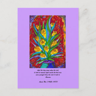 Blommar med offert vykort