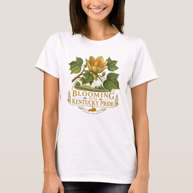 Blommar med regional stolthet t shirt (Framsida)