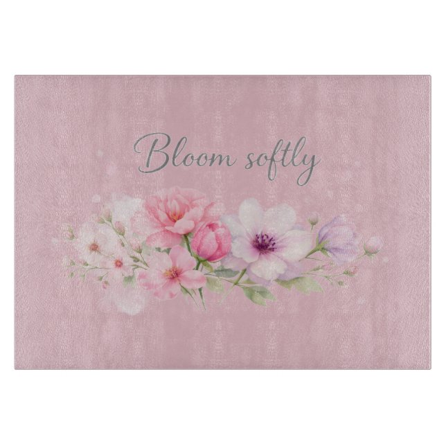 Blommar Mjukt – Pastell Färg Vattenfärg Blommor  (Framsidan)