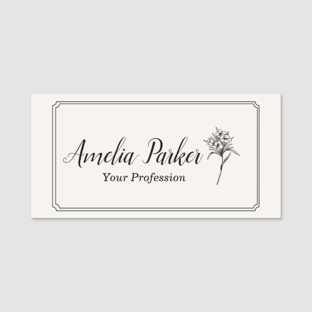 Blommar Namnbricka (Framsida)