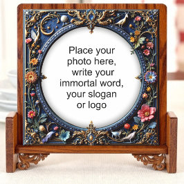 Blommar- och fågelkeramiskt plattstål Ram Kakelplatta