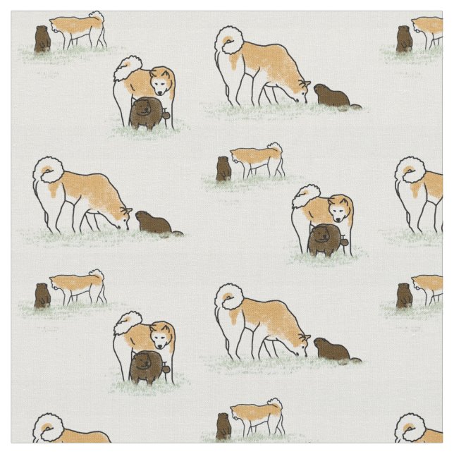Blommar och groundhogtyget tyg (Närbild)