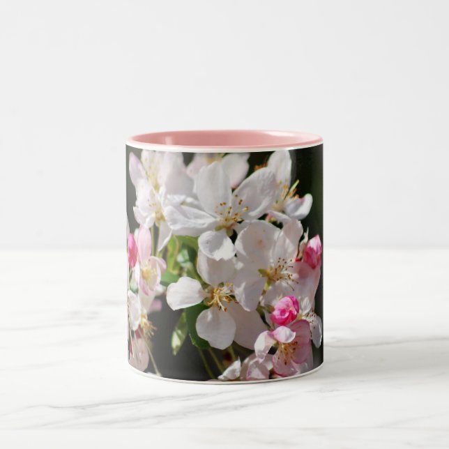 Blommar och innebörd av körsbär Två-Tonad mugg (Center)