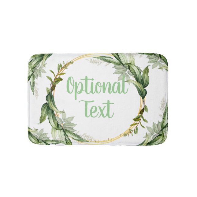 Blommar Olive Träd Grenar Badrumsmatta (Framsidan)