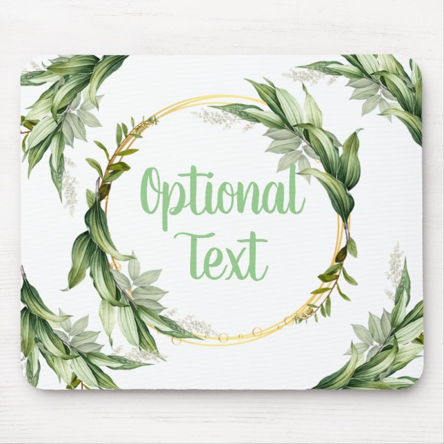 Blommar Olive Träd Grenar Musmatta (Framsidan)