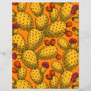Blommar opuntia i gult