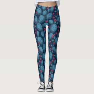 Blommar opuntia leggings