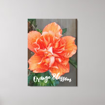 Blommar Orange Kanvastryck