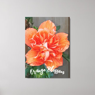 Blommar Orange Kanvastryck