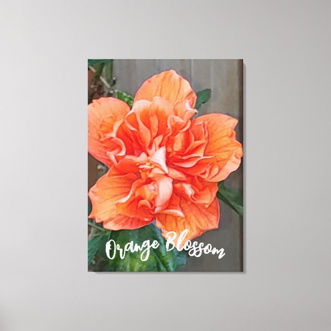 Blommar Orange Kanvastryck (Framsida)