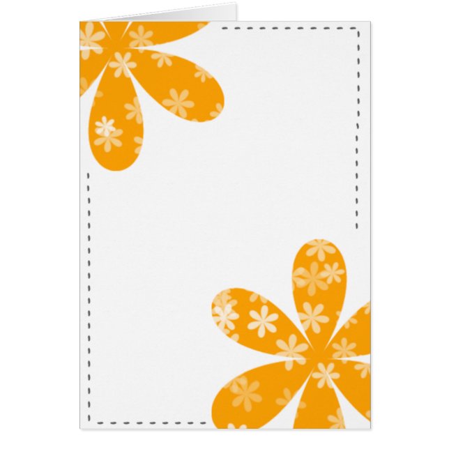 Blommar orangen OBS kort (Framsidan)