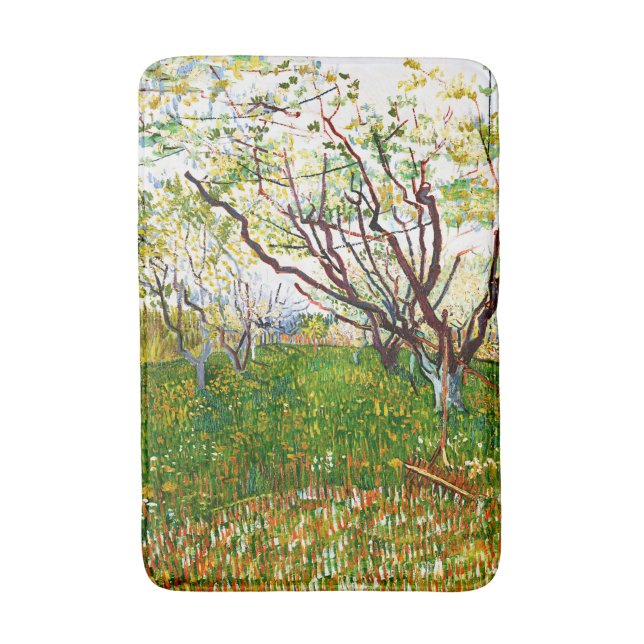 Blommar Orchard (1888) av Vincent Van Gogh Badrumsmatta (Framsidan (Vertikal))