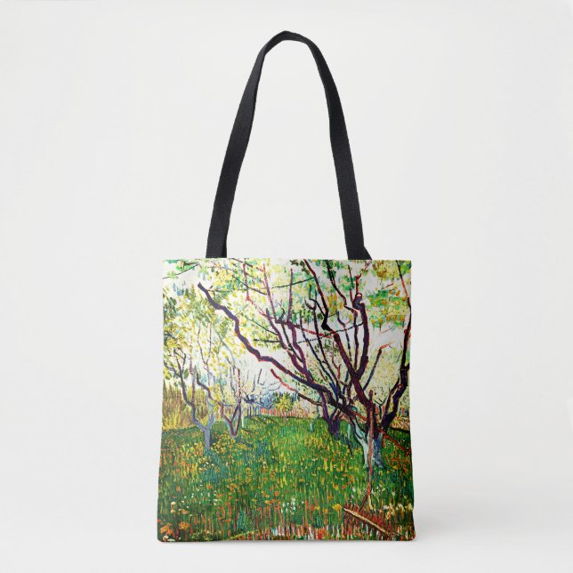 Blommar Orchard (1888) av Vincent Van Gogh Tygkasse (Framsida)