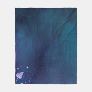 Blommar - papper vintage fleecefilt
