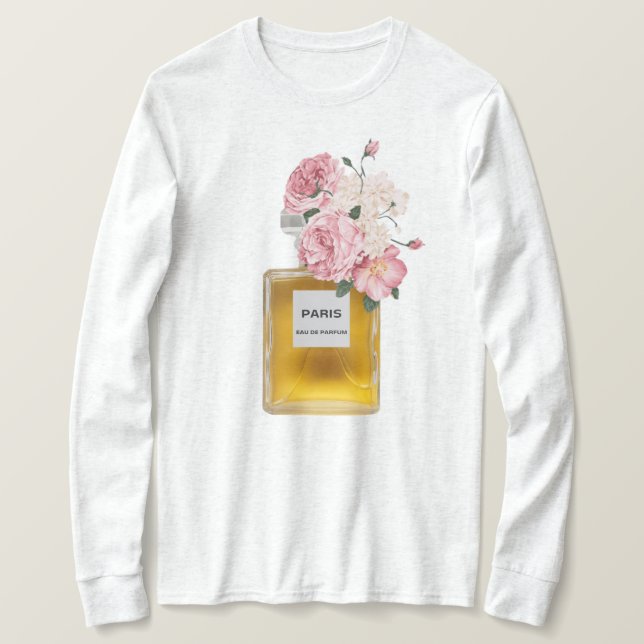 Blommar Parfym Mode T Shirt (Design framsida)