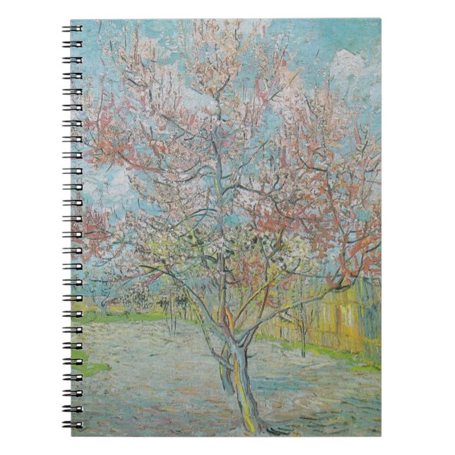 Blommar Peach Träd Anteckningsbok (Framsidan)