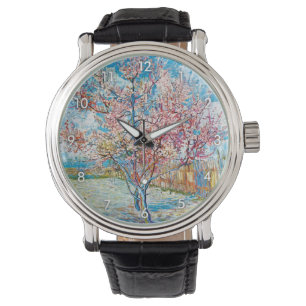 Blommar Peach Träd, Van Gogh Armbandsur