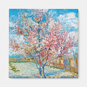 Blommar Peach Träd, Van Gogh Magnet