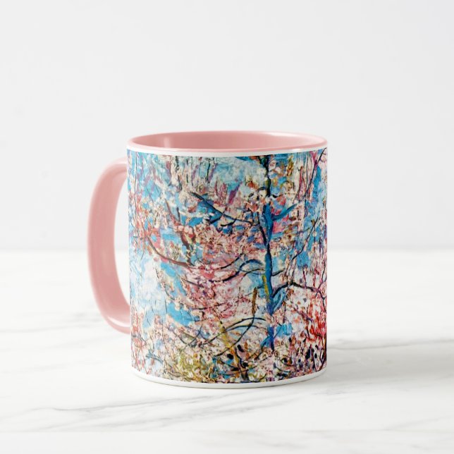 Blommar Peach Träd, Van Gogh Mugg (Framsida vänster)