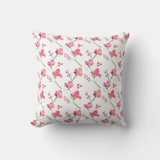 Blommar Pillow för enkel Rosa Cherry Kudde