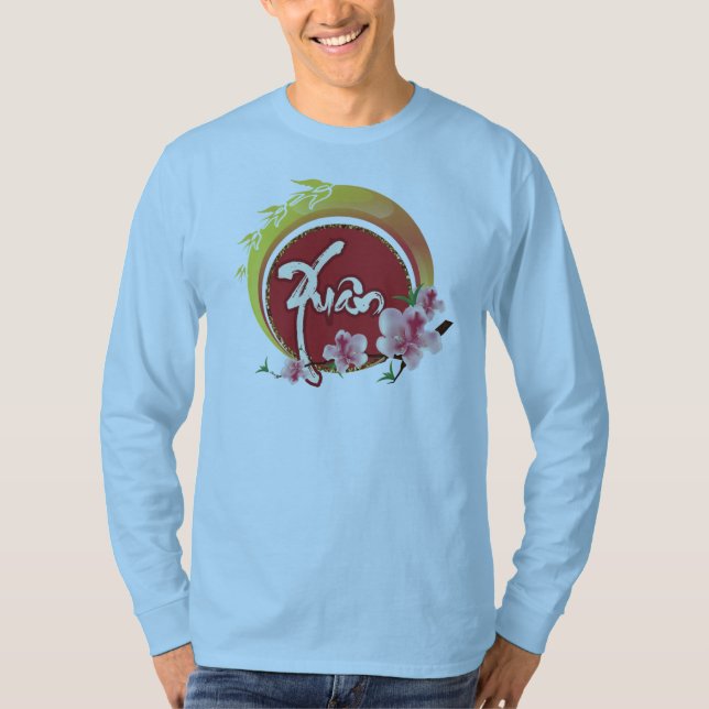 Blommar Plum Grenar persikor Blommar och Vår T Shirt (Framsida)