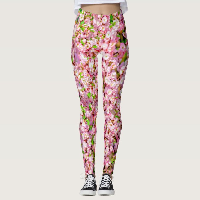 Blommar Plum Leggings (Framsida)