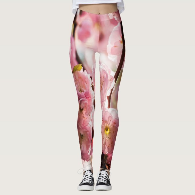 Blommar Plum - Rosa Paradize Leggings (Framsida)