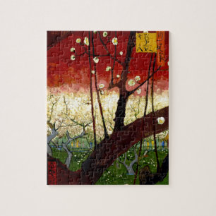 Blommar Plum Träd efter Hiroshige av Van Gogh Pussel