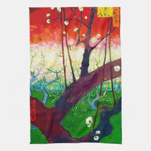 Blommar Plum Träd (efter Hiroshige), Van Gogh Kökshandduk