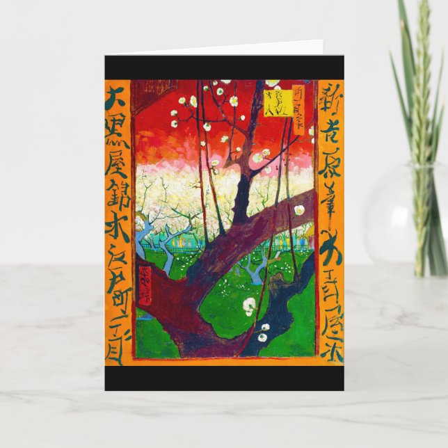 Blommar Plum Träd (efter Hiroshige), Van Gogh Kort (Framsida)