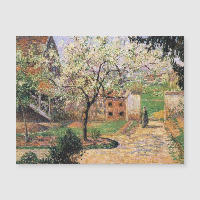 Blommar Plum Träd, Eragny Camille Pissarro (Framsida)