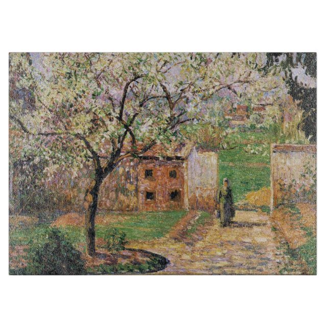 Blommar Plum Träd, Eragny Camille Pissarro (Framsidan)