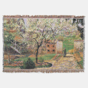 Blommar Plum Träd, Eragny Camille Pissarro Filt