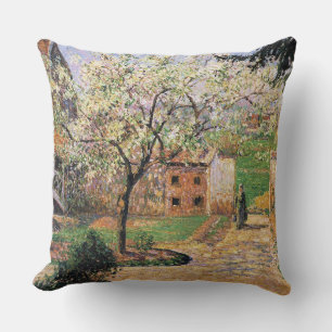 Blommar Plum Träd, Eragny Camille Pissarro Kudde