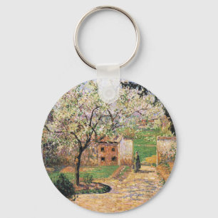 Blommar Plum Träd, Eragny Camille Pissarro Nyckelring