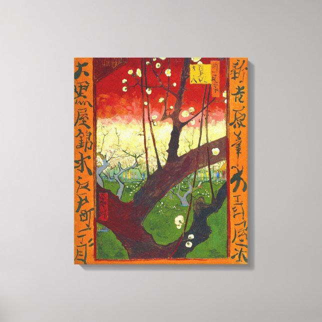 Blommar Plum Träd (Hiroshige) Van Gogh Fine Art Canvastryck (Framsida)