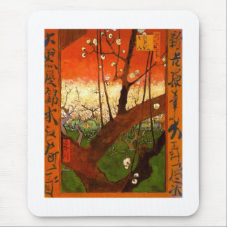 Blommar Plum Träd (Hiroshige) Van Gogh Fine Art Musmatta