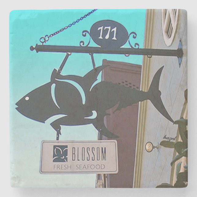 Blommar Restaurant Charleston, SC. Stenunderlägg (Framsidan)