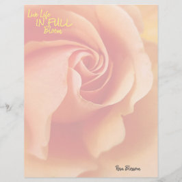 Blommar ro / Apricot persika / Lakan Brevhuvud