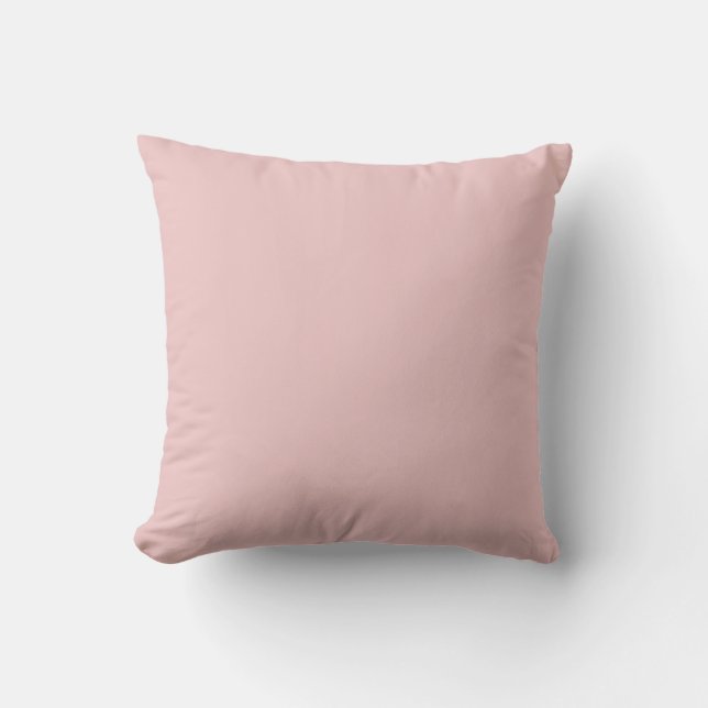 BLOMMAR - Rosa Solid Färg Kudde (Framsida)