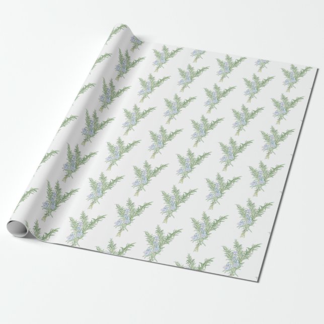 Blommar Rosemary Wrapping Papper Presentpapper (Utrullad)