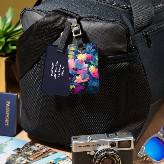 Blommar Rush Vår Blommigt Garden Bagagebricka (Fram & Baksida)