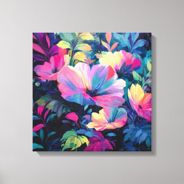 Blommar Rush Vår Blommigt Garden Canvastryck (Framsida)