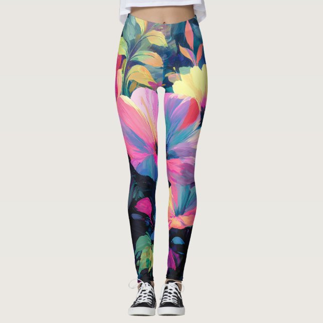 Blommar Rush Vår Blommigt Garden Leggings (Framsida)